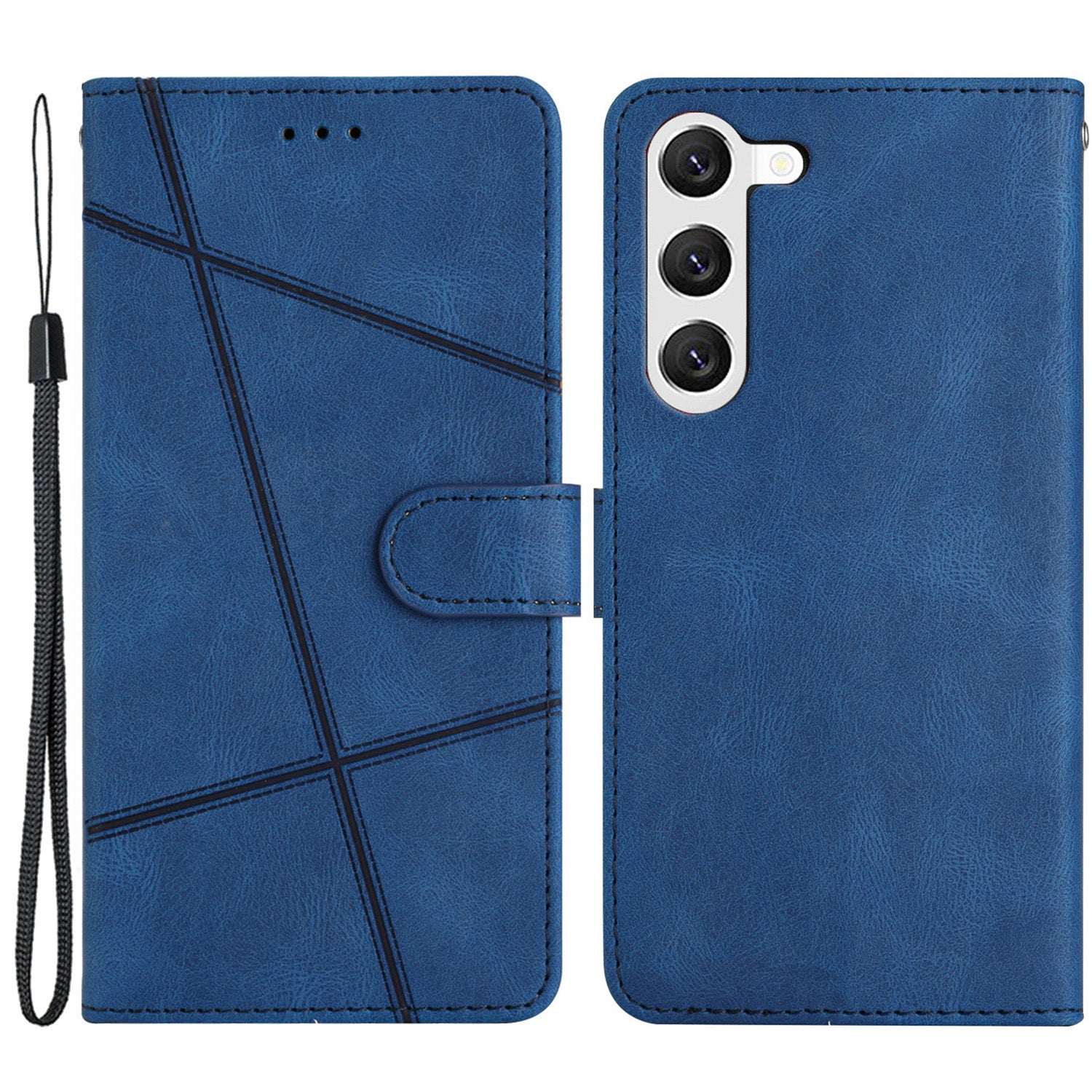 Pro Samsung Galaxy A05s Peněženka PU kožený stojánek Kryt s potiskem Lines Crazy Horse Texture Pro Samsung Galaxy A05s Peněženka PU kožený stojánek Kryt s potiskem Lines Crazy Horse Texture